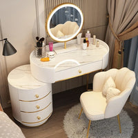 Pink White Vanity Table Women Luxury Nail European Big Stool Study Dressing Table Organizer Mesa De Maquillaje Home Furniture