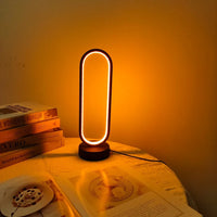 1PC Lamp bedroom Ring Lamp Living Room Three-color Dimming Bedside Lamp LED Night Light