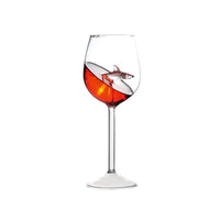 300ml Glass Cup European Crystal Shark Red Wine Cup Wine Bottle High Heel Shark Red Wine Cup Wedding Party Gift
