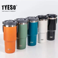 TYESO Stainless Steel Coffee Cup Cold And Hot Double-layer Insulated Cup Tumbler Thermo Water Bottle Car Travel Mug Vacuum Flask