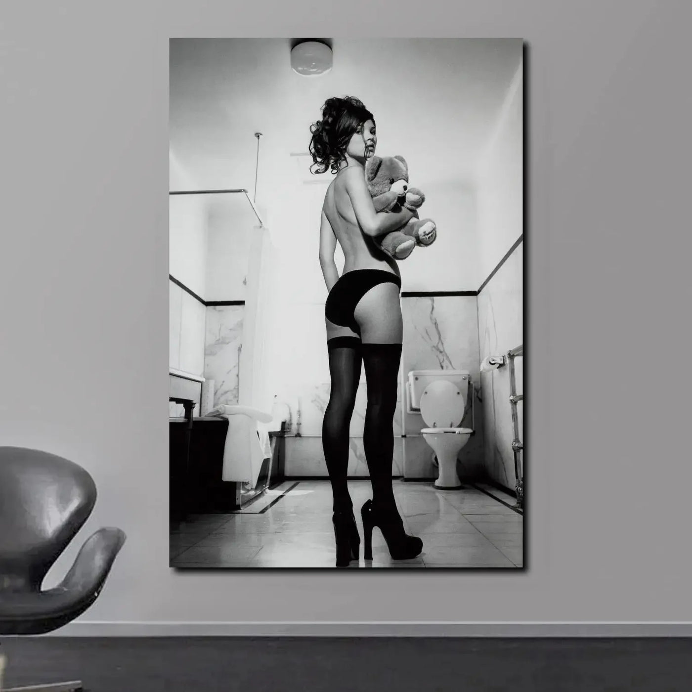 Scandinavian Simple Wall Art Sexy Supermodel Kate Moss HD Canvas Poster Print for Home Bedroom Living Room Decoration Gifts