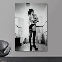 Scandinavian Simple Wall Art Sexy Supermodel Kate Moss HD Canvas Poster Print for Home Bedroom Living Room Decoration Gifts