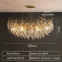 Modern Luxury Home Decor Crystal Chandelier For Kitchen Island Dining Tables Living Rooms Pendant Lamps Indoor Lighting Fixture