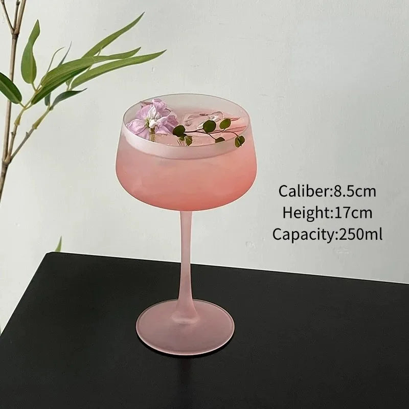 Creative Cocktail Glasses Cup Japanese Style Tower Glass Cup Red Wine Goblet Fruit Wine Cups Martini Glasses Bar Kitchen Tools