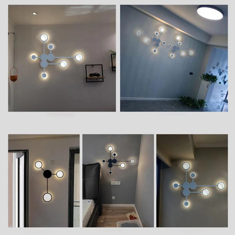 Nordic Modern Wall Lamp Led Minimalist Wall Light  Living Room Bedroom Staircase Light Home Decoration Bedside Wall Sconce Lamps