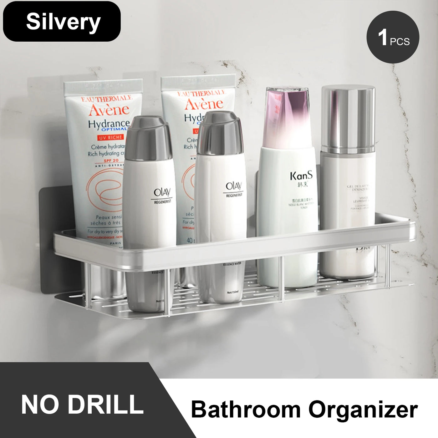 Bathroom Storage Rack Stainless Steel Anti Rust Storage Shower Rack Suction Cup Storage Rack Household Storage Appliances