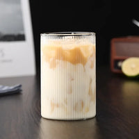 1/2/4/6pcs Vertical Pattern Cup Creative Japanese Glass Wine Juice Drink Coffee Handmade Clear Drinkware Shot Glasses Whiskey