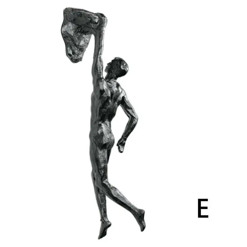 Athlete Rock Climbing Resin Background Wall Hanging Decoration, Sculpture Statue, Retro Figures, Present Decor New 2023