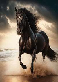 Black and White Wild Horses Canvas Paintings on the Wall Art Posters and Prints Animals Modern Art Pictures Room Decor Cuadros