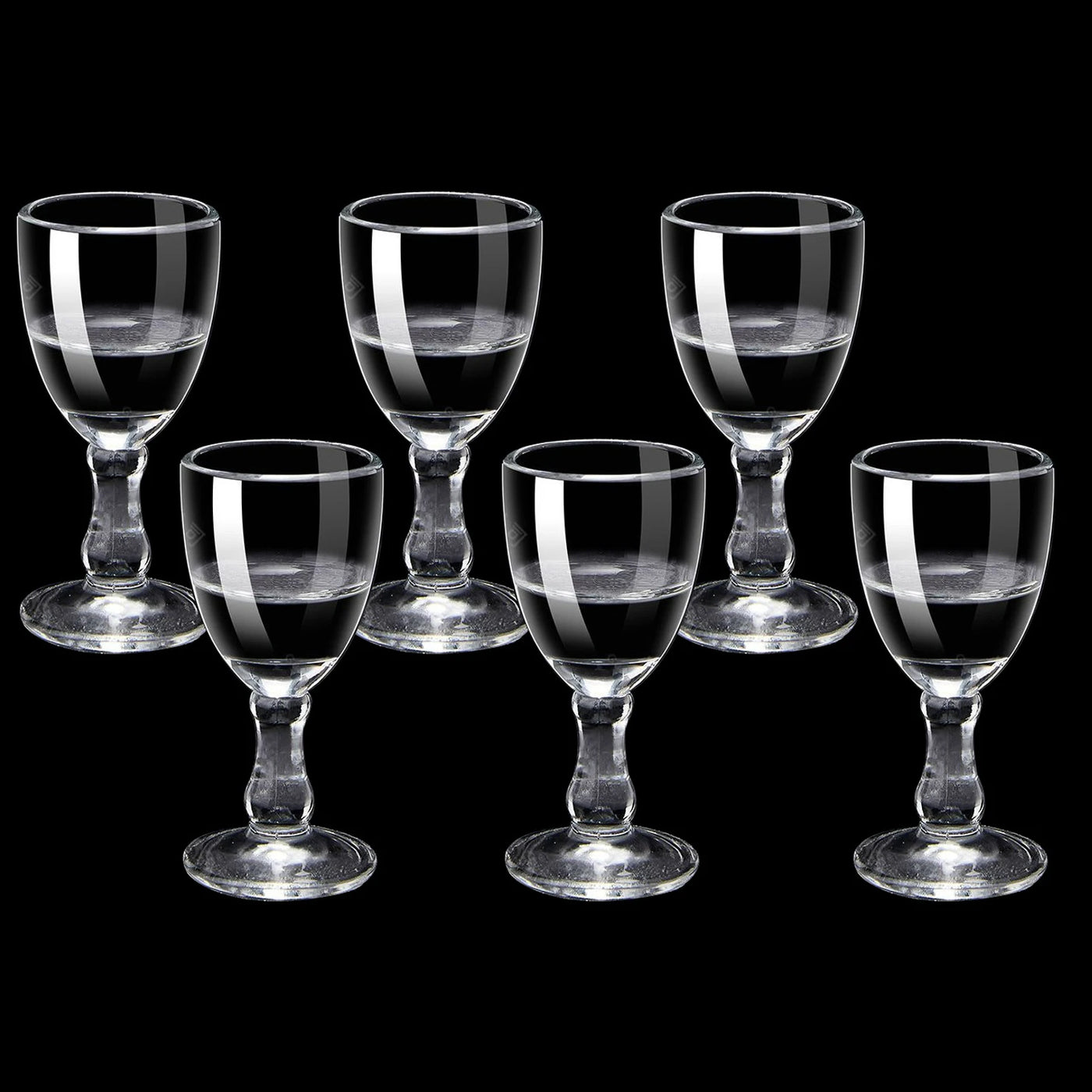 6pcs Mini Wine Cups Set 10/15/25ml Shot Glass Transparent Drinkware Tall Foot Goblet Liquor Spirits Glasses Drinking Cups