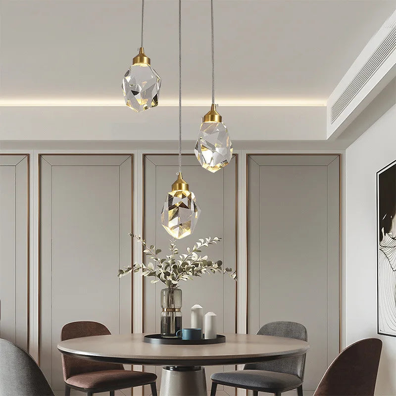 Nordic Crystal Pendant Light for Living Room Bar Hanging  Lustre  For Bedroom Bedside LED Wall Lights Indoor Lighting Fixtures