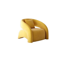 Modern European style lazy single sofa, simple style leisure chair, light luxury high-end sofa chair, frosted velvet fabric