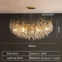 Modern Luxury Home Decor Crystal Chandelier For Kitchen Island Dining Tables Living Rooms Pendant Lamps Indoor Lighting Fixture