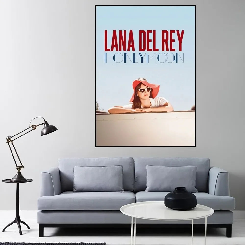 Lana Del Rey Popular Singer, Aesthetic Wall Art, HD Canvas Print Poster, Home Living Room Room, Office Decoration Supplies