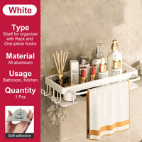 Bathroom Storage Rack Stainless Steel Anti Rust Storage Shower Rack Suction Cup Storage Rack Household Storage Appliances