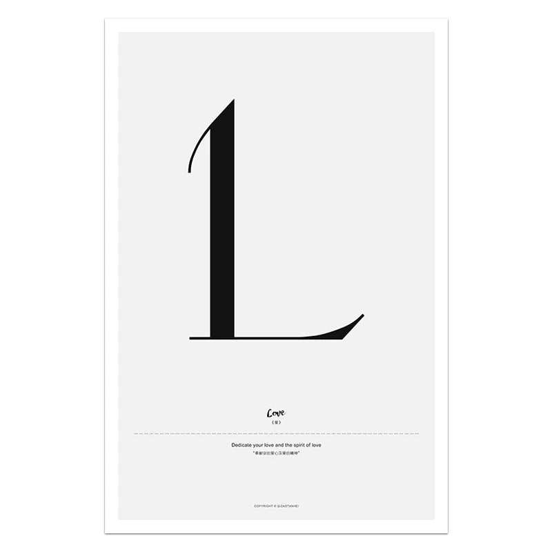 Quote Words Nordic Style Canvas Painting Simple Love Posters and Prints for Living Room Couples Wall Art Painting Home Decor