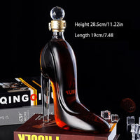 375ml 700ml High-Heels Shoes Shaped Whisky Decanter Glass Crystal Merlot Rum Vodka Wine Bottle Liquor Dispenser Bar Tools