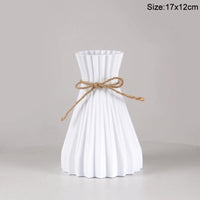 Modern Flower Vase Plastic Flower Bouquet Pot Basket Nordic Home Living Room Decoration Ornament Dinner Table Flower Arrangement