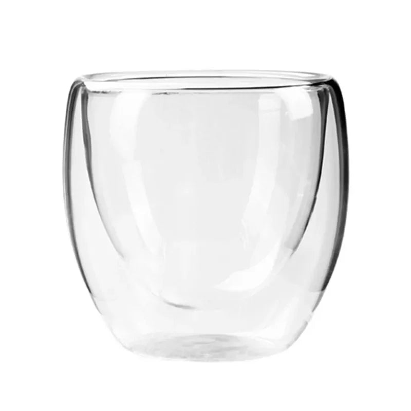 250ML Double Glass Cup Coffee Mug Bear Cat Dog Animal Transparent Cute Milk Juice Tea Drinking Cups Birthday Party Wine Glasses