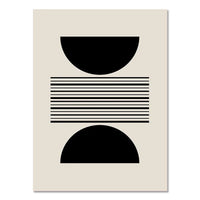 Abstract Boho Geometric Line Posters Black Beige Bohemian Wall Art Canvas Painting Print Picture for Living Room Home Decoration