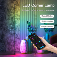 RGB LED Floor lamp Indoor Home Decoration Modern Corner Floor Lamp Living Rome Art Decor Atmospheric Standing Stand Lighting