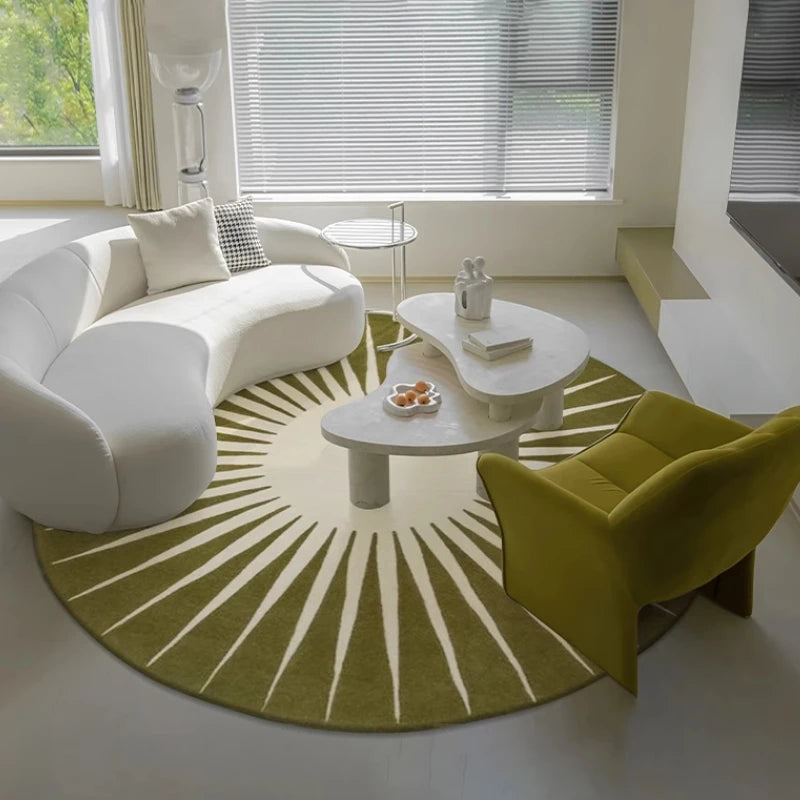 Modern Style Carpets for Living Room Home Fluffy Soft Floor Mat Thicken Anti-slip Bedroom Decor Round Carpet Washable Lounge Rug
