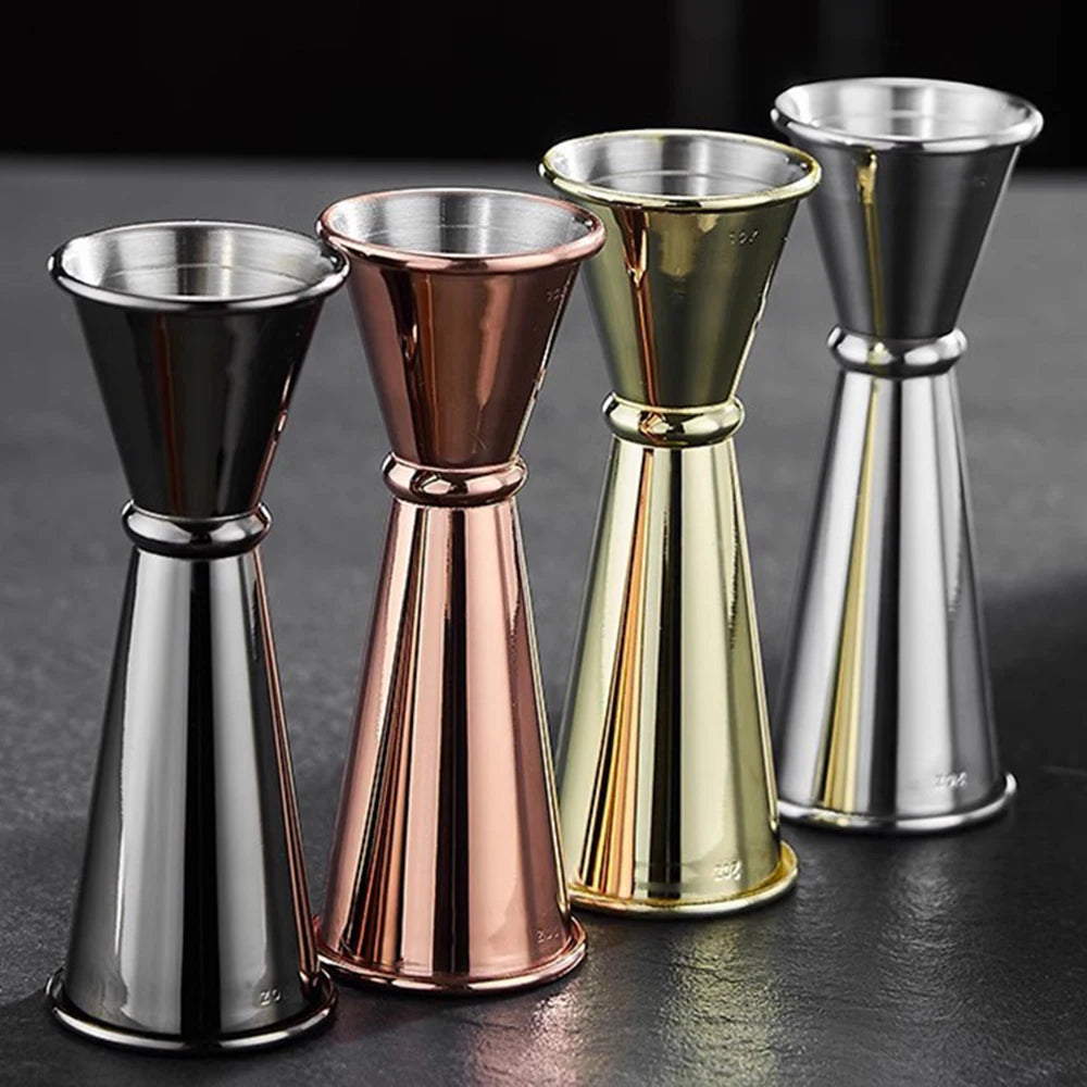 New Dual Shot Stainless Steel Measure Cup Cocktail Shaker Drink Spirit Measure Jigger Kitchen Bar Barware Tools