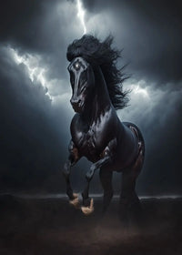Black and White Wild Horses Canvas Paintings on the Wall Art Posters and Prints Animals Modern Art Pictures Room Decor Cuadros