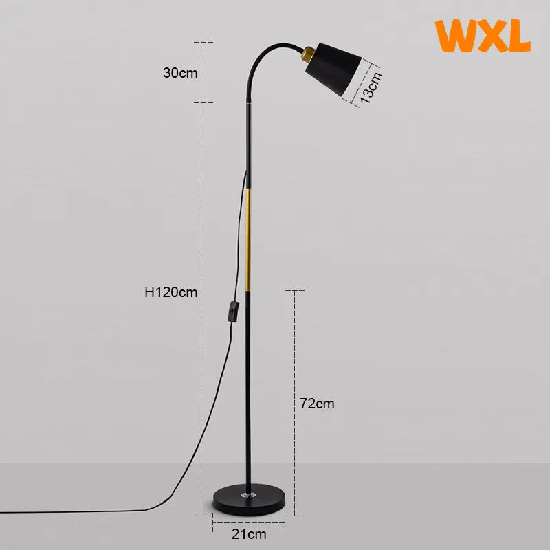Floor Lamp Simple Floor Lamp Floor Light Wrought Iron LED Standing Lamp Adjustable Lamp Head Standing Reading Light for Living R