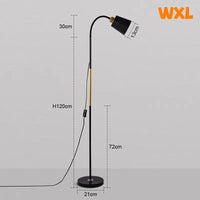 Floor Lamp Simple Floor Lamp Floor Light Wrought Iron LED Standing Lamp Adjustable Lamp Head Standing Reading Light for Living R
