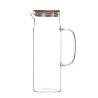 New 1000ML/1500ML Thickened Glass Kettle Bamboo Lid With Filter Cover, Can Be Added To The Kettle For Juice And Coffee