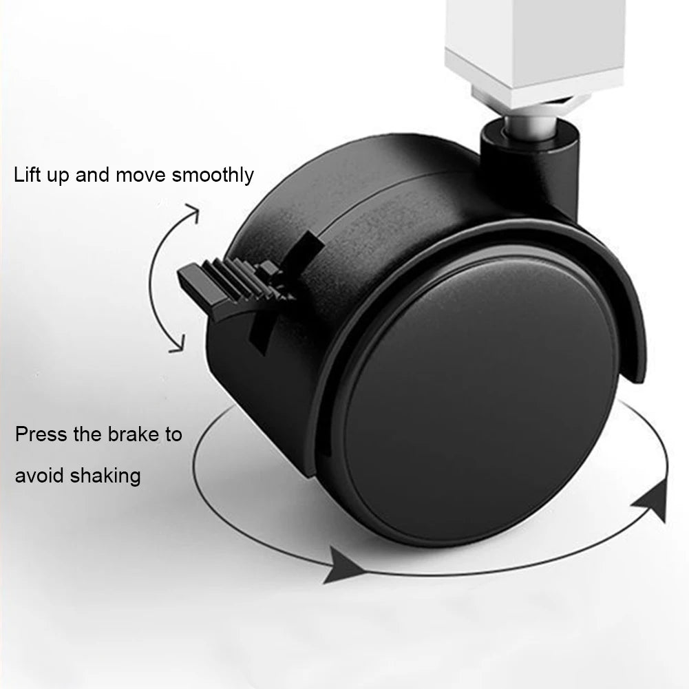 Height Adjustable Computer Desk Standing Desk Bedside Smart Game Office Desk Mobile Study Table with Rolling Wheel 60*40cm