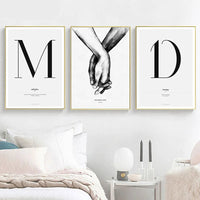 Quote Words Nordic Style Canvas Painting Simple Love Posters and Prints for Living Room Couples Wall Art Painting Home Decor