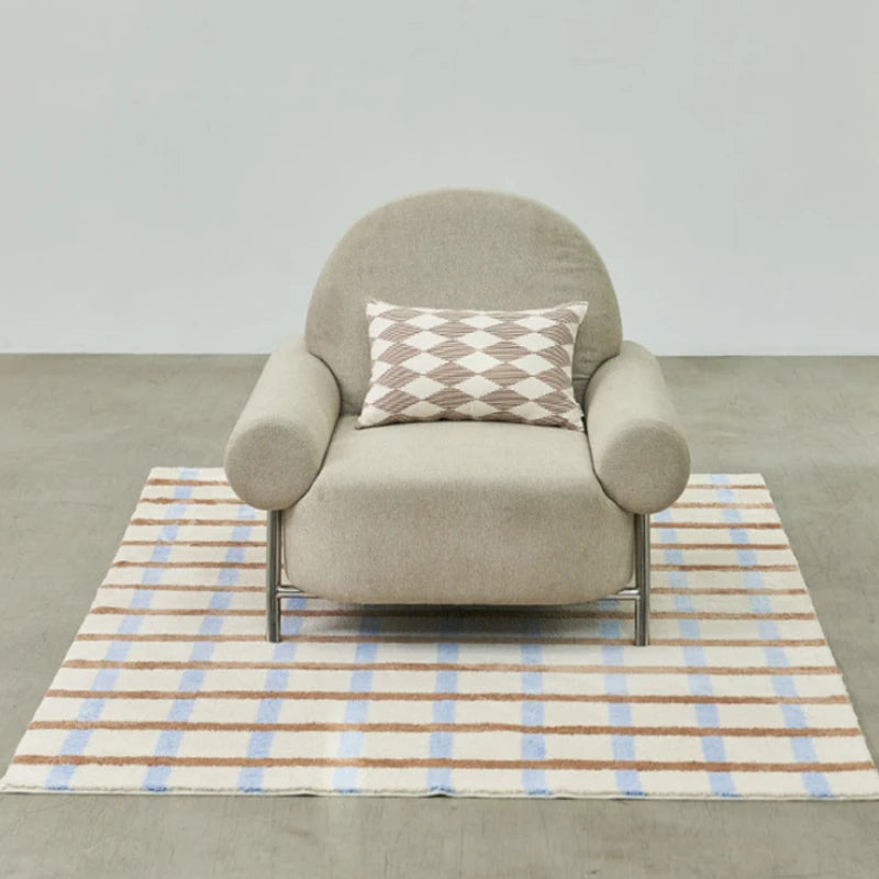 Modern Fashion Minimalist Carpets for Living Room Fluffy Soft Plush Floor Mat Ins Style Bedroom Decor Plaid Rug Ковер Tapis 러그