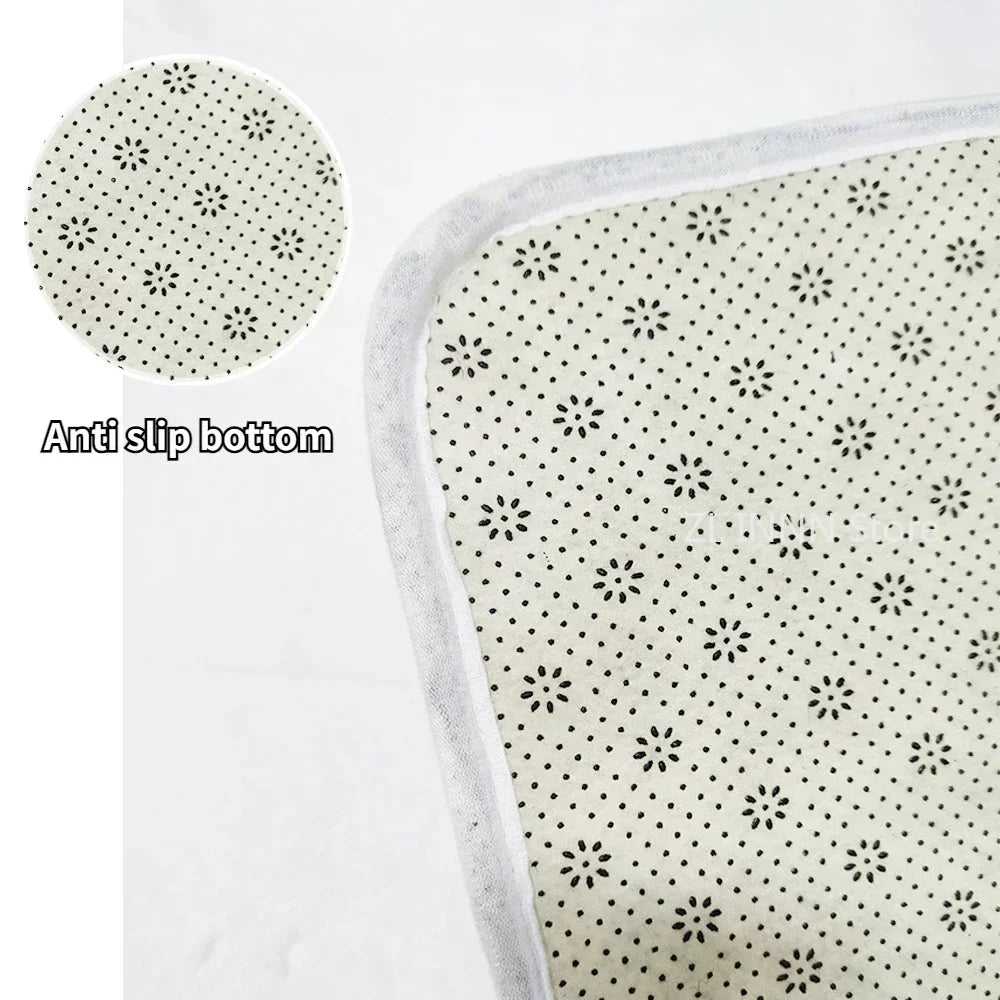 Cream Color Irregular Oval Carpets for Living Room Children Bedroom Rug Ins Soft Fluffy Bedside Rugs Short Plush Large Area Mats