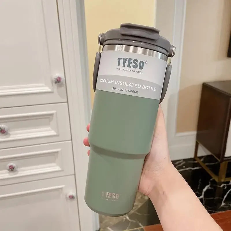 600ml 750ml 900ml Coffee Cup Thermal Vacuum Mug Stainless Steel Non-slip Leak-Proof Thermos Insulated Cup Milk Tea Water Bottle