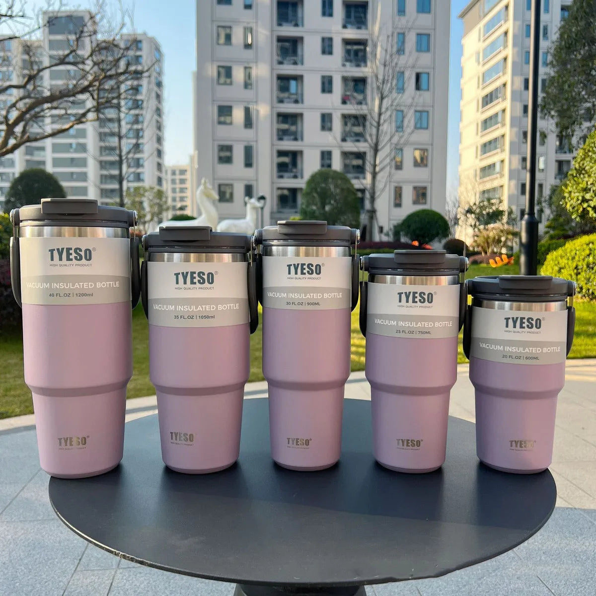 TYESO Stainless Steel Coffee Cup Cold And Hot Double-layer Insulated Cup Tumbler Thermo Water Bottle Car Travel Mug Vacuum Flask