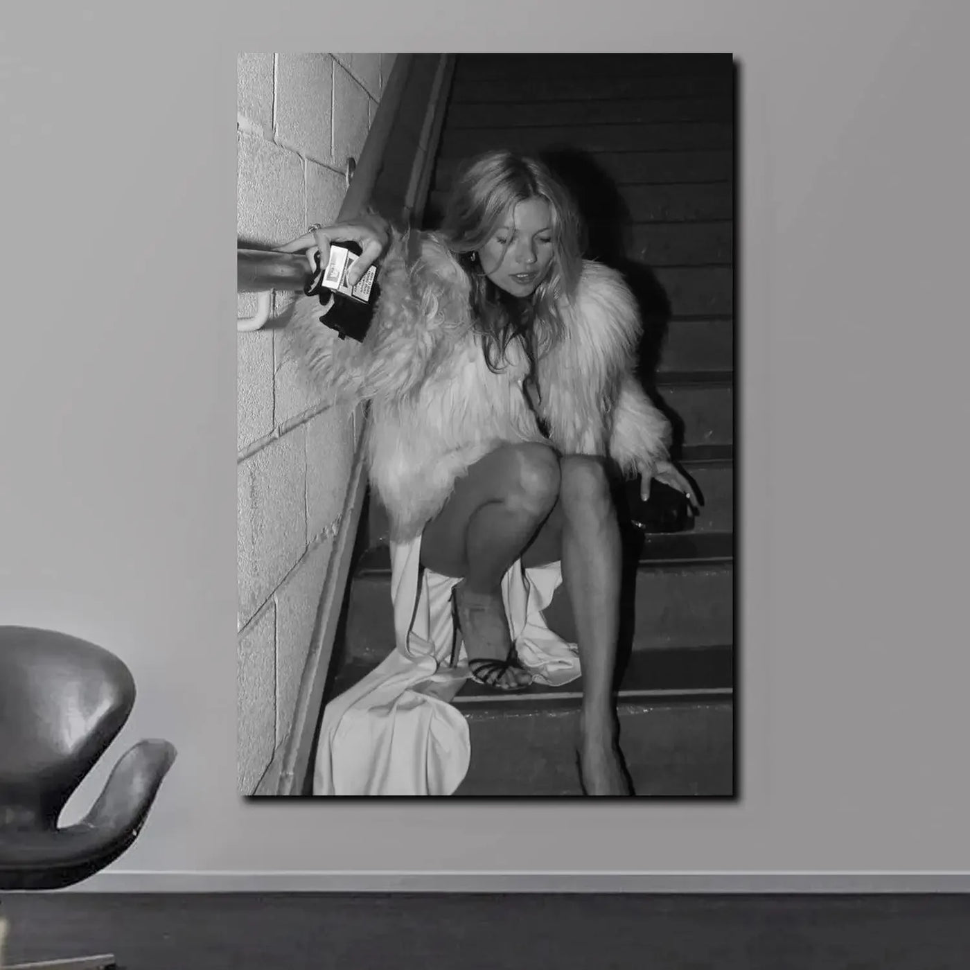 Scandinavian Simple Wall Art Sexy Supermodel Kate Moss HD Canvas Poster Print for Home Bedroom Living Room Decoration Gifts