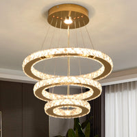 Crystal Luxury Pendant Lights for Living Room Remote Control Chandelier Lamp Bedroom Dining Room Smart Hanging Lighting Fixtures