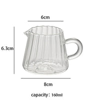 Glass Tea Pitcher Transparent Handle Milk Coffee Cup Heat-Resisting High Borosilicate Glass Coffee Pot  Espresso Measuring Cup