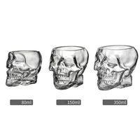80/150/350 ML Skull Glasses Novelty Drinking Glassware Gothic Kitchen Decor Skull Face Beer Mug Halloween Decor for KTV Bar Club