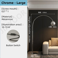 Style Silver Adjustable Floor Lamp for Living Room Bedroom Sofa Side Standing Light Adjustable Height Modern Minimalist Decor