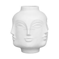 Creative Face Ceramic Vase Flowers, Artificial Flowers, Decorative White Vase  Nordic Decoration Home