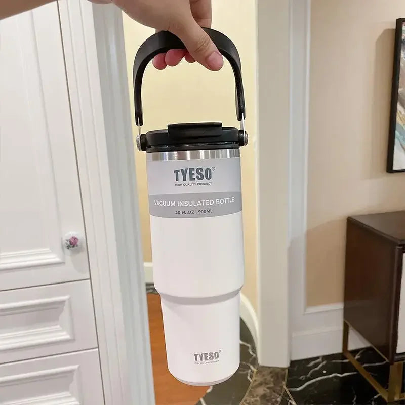 600ml 750ml 900ml Coffee Cup Thermal Vacuum Mug Stainless Steel Non-slip Leak-Proof Thermos Insulated Cup Milk Tea Water Bottle