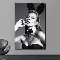 Scandinavian Simple Wall Art Sexy Supermodel Kate Moss HD Canvas Poster Print for Home Bedroom Living Room Decoration Gifts