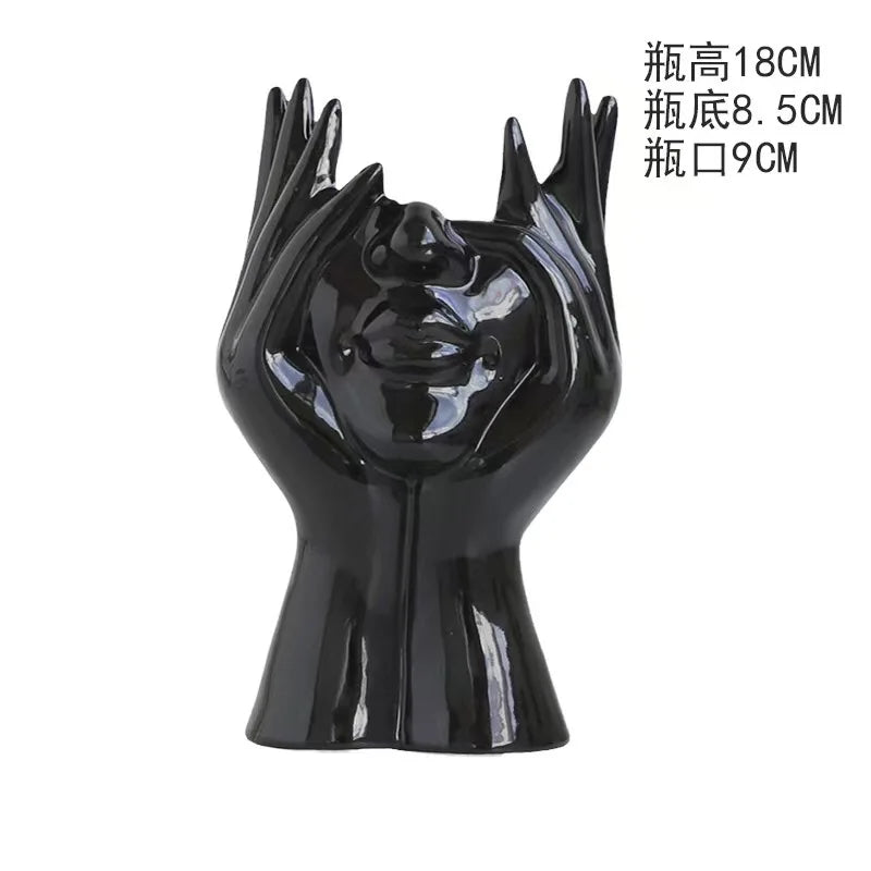 David Creative Portrait Vase Human Head Flower Vases Decorative Ornaments Resin David Home Flowers Art Decor