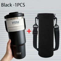 TYESO Stainless Steel Coffee Cup Cold And Hot Double-layer Insulated Cup Tumbler Thermo Water Bottle Car Travel Mug Vacuum Flask