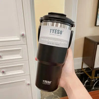600ml 750ml 900ml Coffee Cup Thermal Vacuum Mug Stainless Steel Non-slip Leak-Proof Thermos Insulated Cup Milk Tea Water Bottle