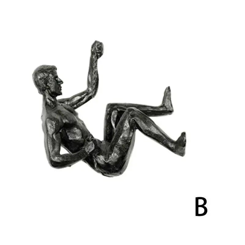 Athlete Rock Climbing Resin Background Wall Hanging Decoration, Sculpture Statue, Retro Figures, Present Decor New 2023