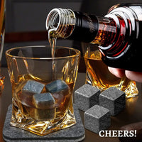 6pcs Whiskey Stones Sipping Ice Cube Cooler Reusable Whisky Ice Stone Whisky Natural Rocks Bar Wine Cooler Party Wedding Gifts